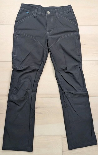 Kuhl Renegade Pants Boys M 10-12 Youth Black Nylon Stretch Hiking Zip Pockets