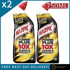 2 x HARPIC POWER PLUS TOILET CLEANER CITRUS FRESH 750ML KILLS 99.9% OF BACTERIA