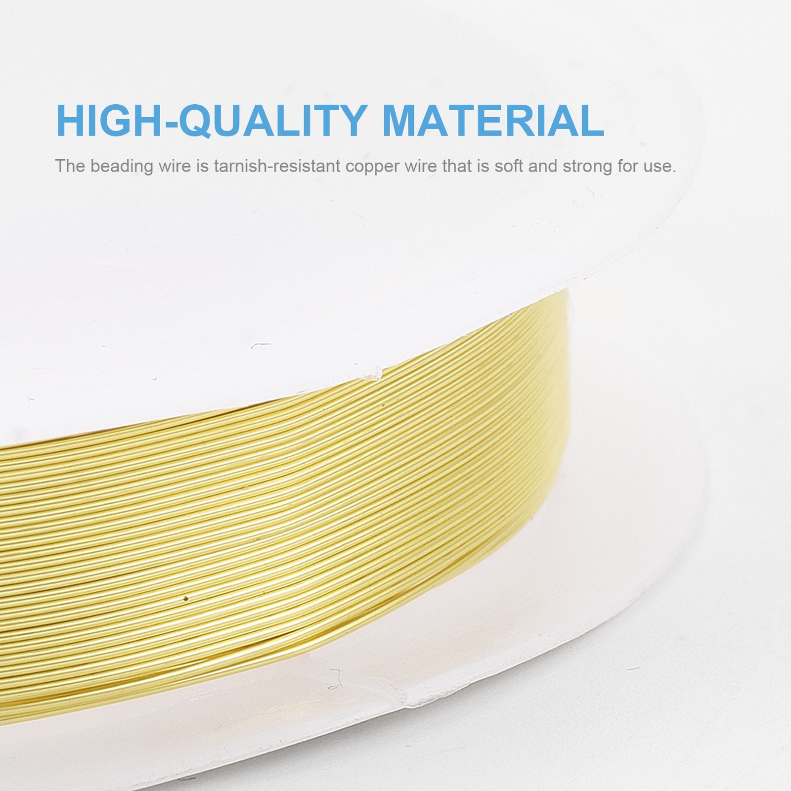 0.5mm Jewelry Beading Wire 23ft Strong Tarnish Resistant Copper Craft Wire For D
