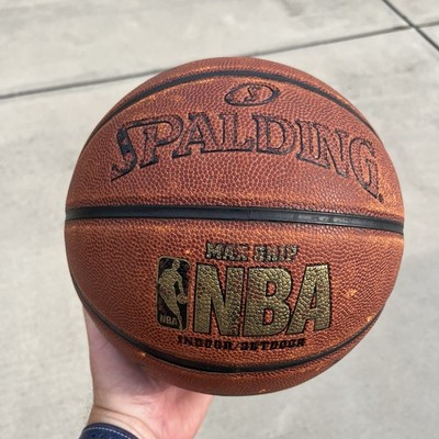 Spalding NBA Basketball Ball Max Grip Composite Leather Brown 29.5  Sz 7