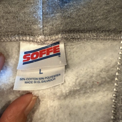 Felpa con cappuccio e zip Sofee grigio navy grande - Foto 4 di 10