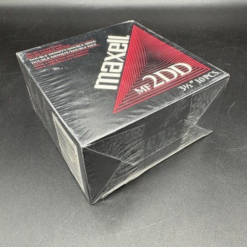 Maxell MF2DD 3.5" DOUBLE DENSITY Floppy Disks 10 Pack NOS Sealed - Picture 4 of 5