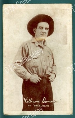 WILLIAM DUNCAN-STEELHEART-1920-ARCADE CARD FR/G