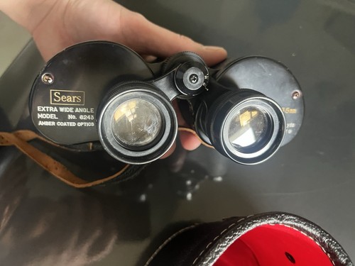 VINTAGE SEARS BINOCULARS MODEL #6243 7 X 35 MM EXTRA WIDE ANGLE WITH CASE C6 - Picture 4 of 8