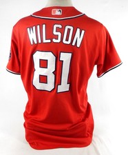 2021 Washington Nationals Cody Wilson #81 Game Issued Pos Used Red Jersey 46 520