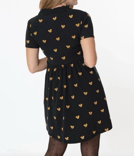DISNEY x CAKEWORTHY (NWT) Shirt Dress M Mickey Mouse Pumpkin Head Jack O’Lantern - Picture 6 of 22