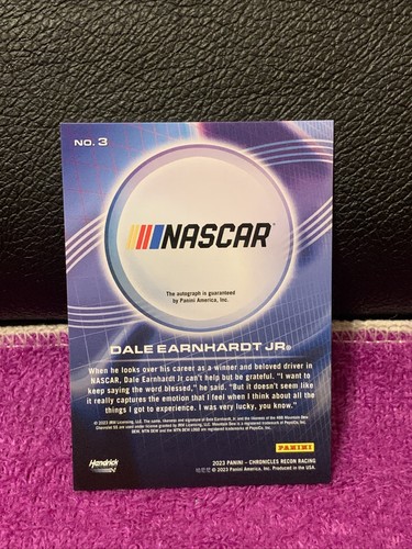 DALE EARNHARDT JR. 2023 CHRONICLES RECON NASCAR RACING SILVER HOLO AUTO SSP#/10 - Picture 5 of 5