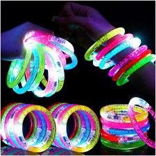 24 PIEZAS Pulseras LED Iluminadas Brillantes Favores de Fiesta para Niños Adultos Concierto de Cumpleaños