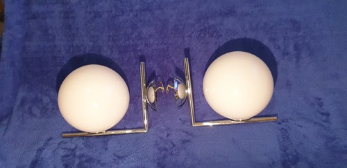 2 Flos IC CW1 Wall lights Chrome & Glass Designed by Michael Anastassiades - Picture 10 of 14