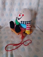 Vintage Eden Musical Pull Along Humpty Dumpty Soft Toy Plush. London Bridge Tune