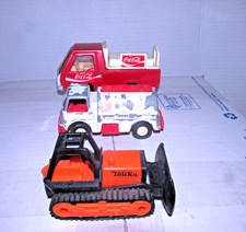 3 Mini toys Tonka Bulldozer Buddy L Coca Cola...