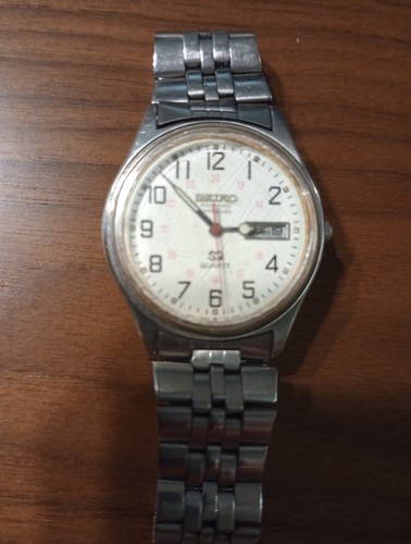 Vintage 1986 Men’s Seiko SQ Railroad Approved 3J Quartz Watch*not working*