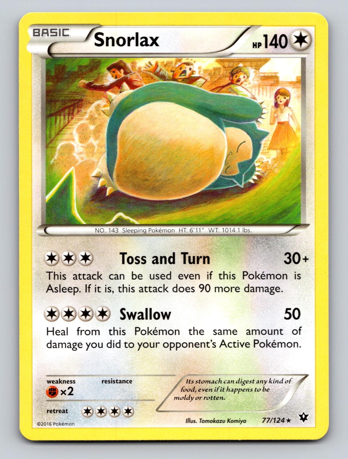 Snorlax 77/124 Rare Fates Collide Pokemon LP