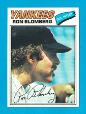 1977 Topps #543 Ron Blomberg NM-MT *CENTERED* New York Yankees