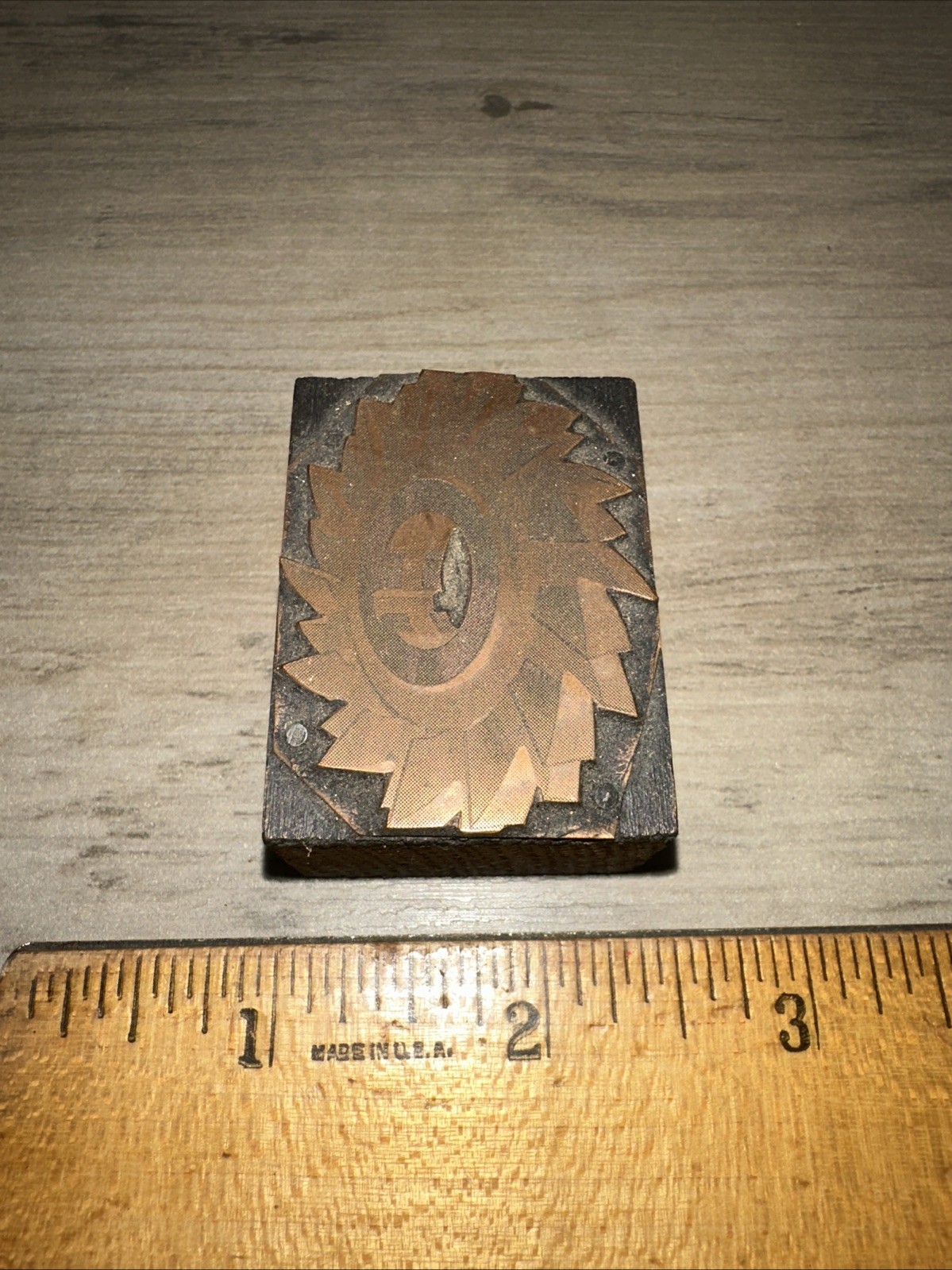 Print Block Letterpress Copper Face Industrial Blade Woodworking Blade
