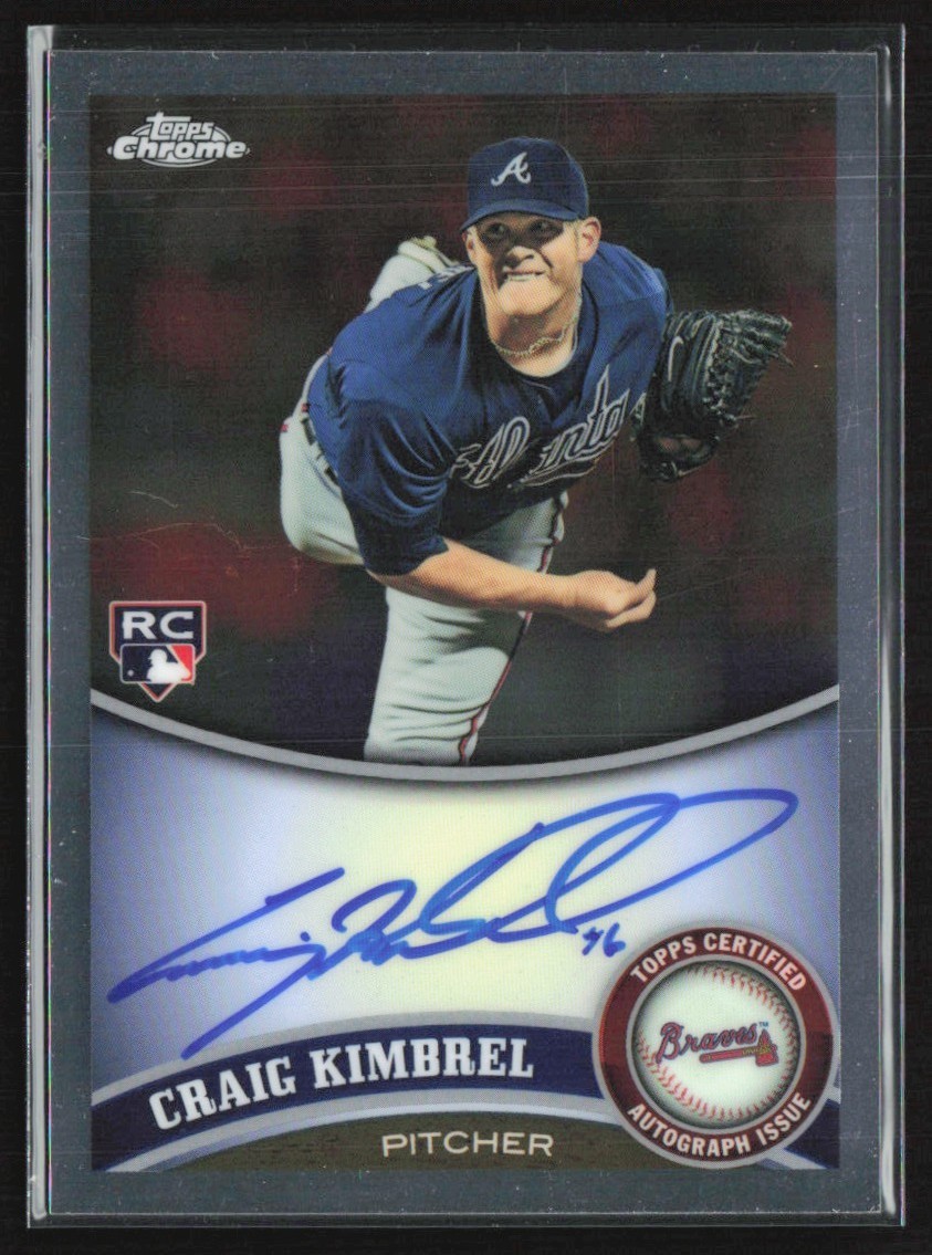 Craig Kimbrel 2011 Topps Chrome Rookie Autographs RC Auto C #195 Atlanta Braves