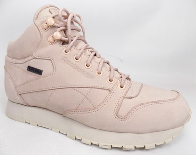 NEW! Reebok CL Lthr MD GTX Thin Mid Top GORETEX Women s Sneakers Size 9 M Pink
