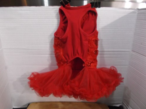 Paw Patu Red Lace Sequin TuTu Dress Dog Clothing NWOT - Picture 7 of 8