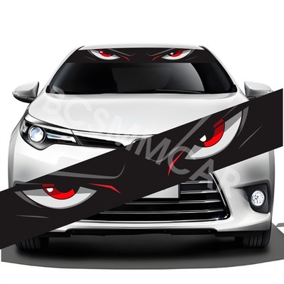 Sun Visor Strip Car Windshield Perforated 3D Sunshade Stickers Accessories Trim