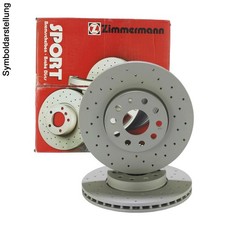 2x Zimmermann Bremsscheiben Coat Z Ø258mm Vorne passend für Ford Focus 1 Mazda 2