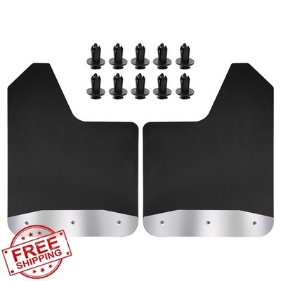 XUKEY Splash Guards Mud Flaps 2pcs Black Night Reflectors 15.16x11.42