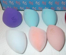 New 6 pc Real Techniques Makeup Sponge Miracle Complexion,Powder,Airblend