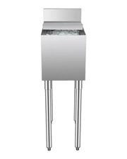 19"x12" Underbar Ice Bin Commercial Ice Bin with Sliding Lid and Bottle Holders
