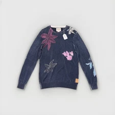 Scotch & Soda Sweater Men’s Medium Printed Crewneck Nocturnal Floral Pullover