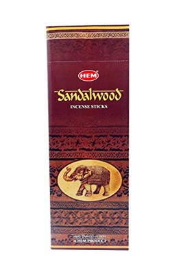 HEM Sandelholz Räucherstäbchen 6er Pack Handarbeit langanhaltend beruhigend Aroma