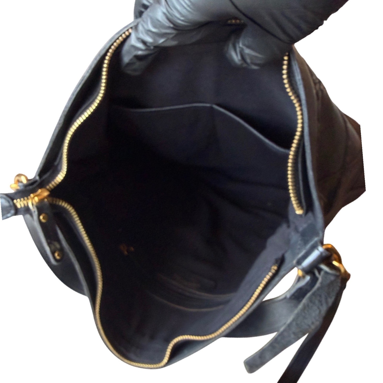 American Leather Co Black Patchwork Whipstitch Le… - image 5