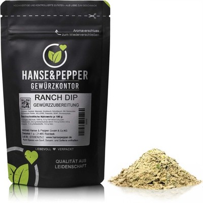 100g Ranch Dip Gewürz Ranch-Dressing Ranch-Dip Gewürzmischung Quark Dip Sauce