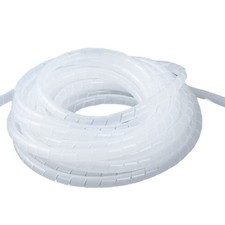 Spiral Cable Wrap -20 Ft 1/2" Management Sleeve 1/2 Inch-20Ft, White