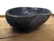 Lavello LAVABO BAGNO PIETRA NATURALE NERA in varie dimensioni foro scarico 45mm