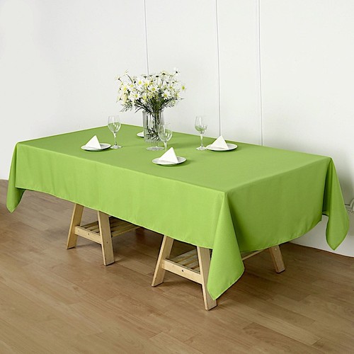 5 Apple Green 60x102 RECTANGLE POLYESTER TABLECLOTHS Wedding Party Decorations - Picture 4 of 8