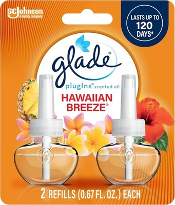 Hawaiian Breeze PlugIn Refills - 2 Count, Long-Lasting Essential Oils