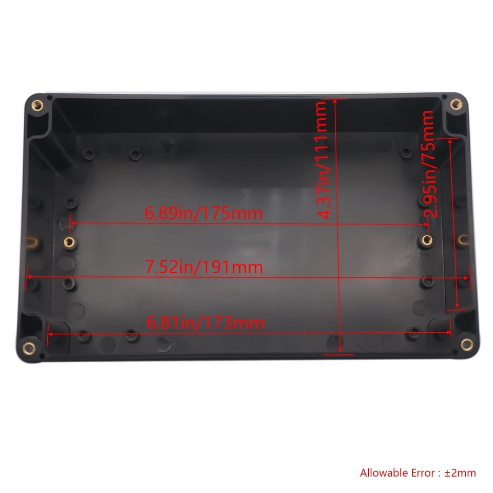 Junction Box IP65 Waterproof ABS Plastic 7.87x4.72x2.95, Fixed Ear Design  - Image 3 of 4