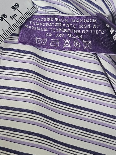 Ralph Lauren Purple Label Mens 17 Purple White Stripe French Cuff Dress Shirt - Picture 11 of 11