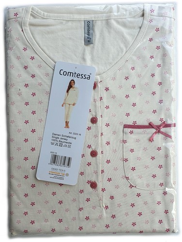 COMTESSA Damen Schlafanzug Größe 38-54 Pyjama Langarm Landhaus div. Dessins - Bild 10 von 16