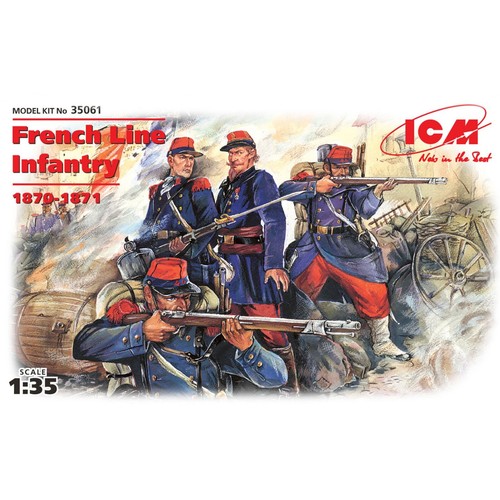 ICM 35061 Plastic model figures kit Scale 1:35 French Line Infantry (1870-1871) - Picture 6 of 6