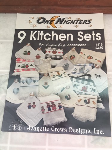 One Nighters 9 Kitchen Sets Cross Stitch Leaflet Patterns #418