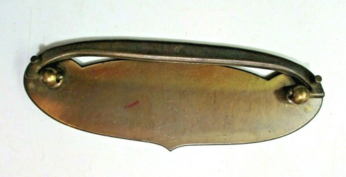 Drawer 1950 A4738DC Drop Bail Pull Handle Dark Aged Brass 4-1/2" Centers Vtg MCM - Picture 2 of 5