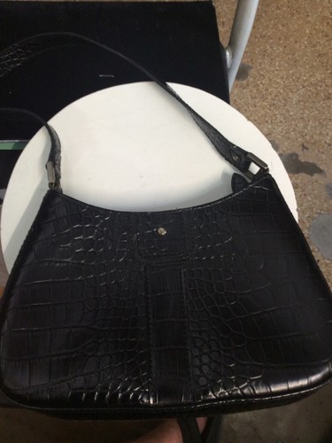 Five Dollar Christmas LIZ CLAIBORNE Special Black Alligator Print Purse - Picture 2 of 3