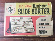 VTG Logan E Z View Illuminated Slide Sorter No. 1055 Works Great Holds 40 Slides