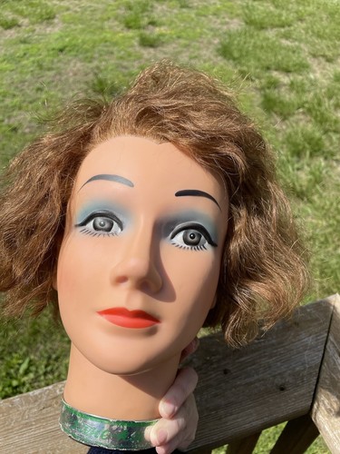 Suzie-Kin K-600 Cosmetology Mannequin Head Great Brown Hair Human Vintage - Picture 18 of 20