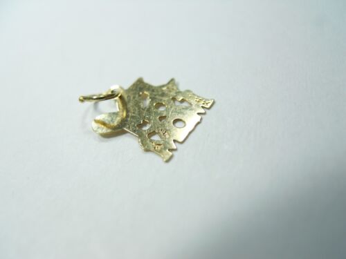 14k PAPIERDÜNNER ZIERLICHER GELBGOLD I LOVE YOU MAMA MUTTER ANHÄNGER für HALSKETTE. - Bild 8 von 10