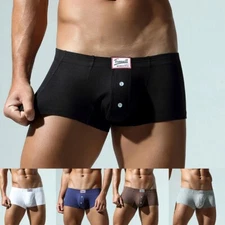 Mens Breathable Boxer Briefs Low Rise Style With Supportive Bulge Pouch