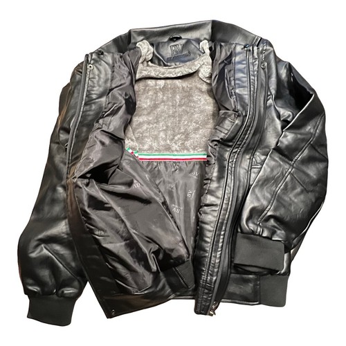 Men’s BV CLOTHING Leather Jacket black M - Picture 2 of 9