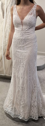 Wed2b Bali wedding dress size 12 NEVER WORN + Dress bag cover. - Picture 3 of 9
