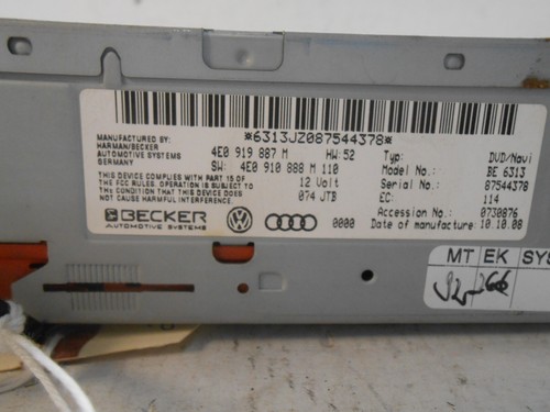 09 Audi A4 nav cd reader 4E0919887M QC0822 - Picture 3 of 4
