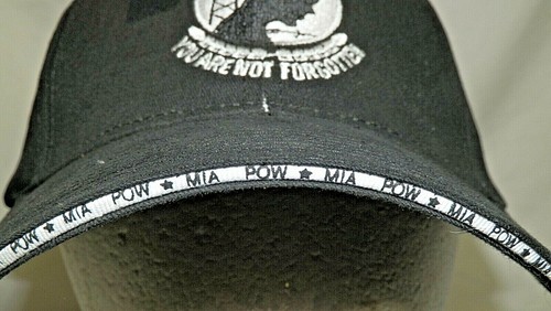 POW/MIA Baseball Cap W/ Adjustable Hook & Loop Strap, 100% Cotton, NEW - Picture 2 of 9